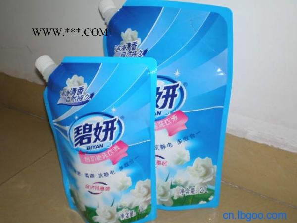 滄州精彩塑料袋銷售洗衣液包裝袋 洗衣液自立袋自封袋 玻璃水自立包裝袋 玻璃水自封包裝袋500g 1.5kg1kg免費設計