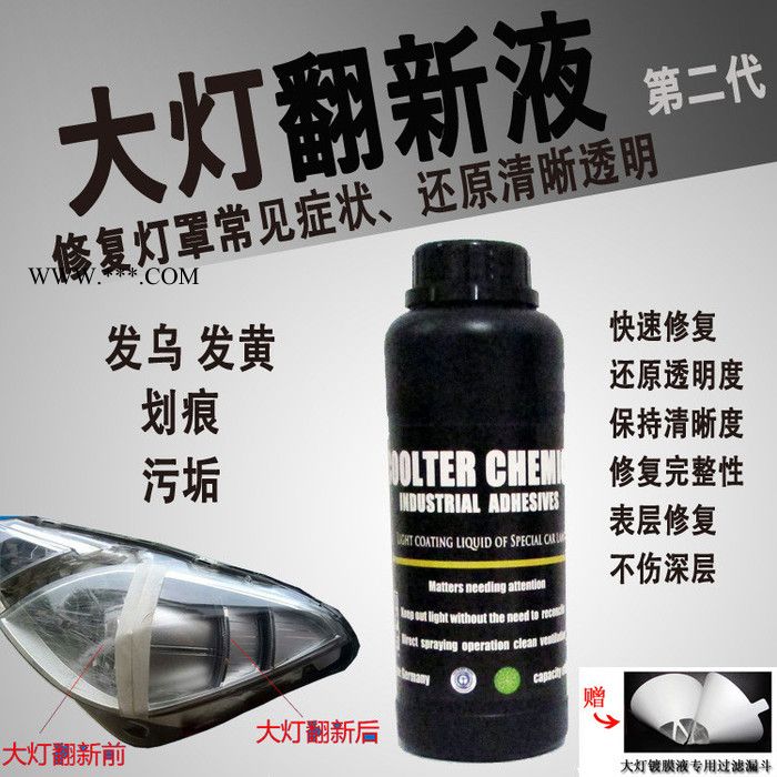 汽車車燈鍍膜液 大燈翻新鍍膜液 車燈鍍膜UV光油 車燈鍍膜劑