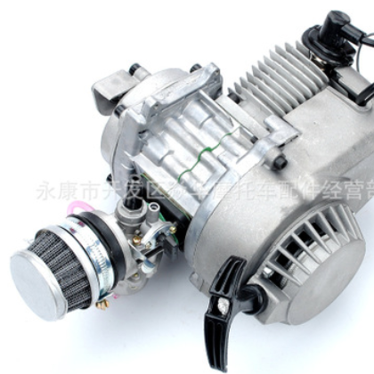 49CC發動機二沖程鋁合金手拉器新款空濾小越野跑車沙灘車ATV整機