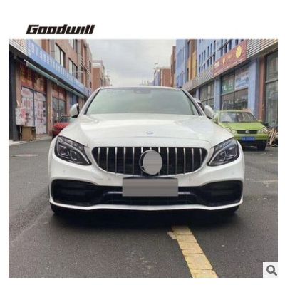 適用于W205 奔馳C級升級改裝新老款C63包圍 前后保險杠側(cè)裙中網(wǎng)