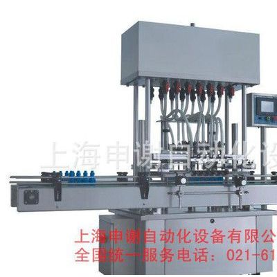 全自動(dòng)六頭灌裝機(jī)，食用油灌裝機(jī)，防凍液灌裝機(jī)，灌裝封口二合一