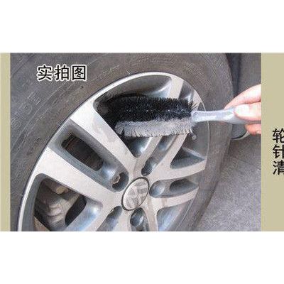 洗車鋼圈刷輪胎刷 雙頭鋼絲毛刷洗車工具 輪轂刷