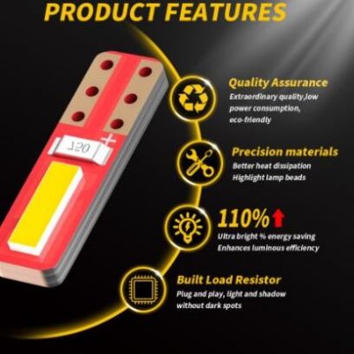 汽車LED燈【儀表燈指示燈 】中控燈 12V T5-7020-2smd