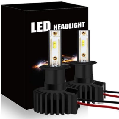 汽車一體大燈D9系列H3 LED車頭燈30W ZES光源可供外貿(mào)LED車燈