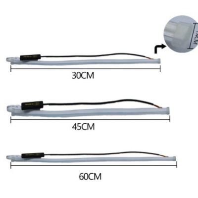 汽車LED導光條超薄日行燈超薄雙色流水帶轉向淚眼燈裝飾硅膠燈條