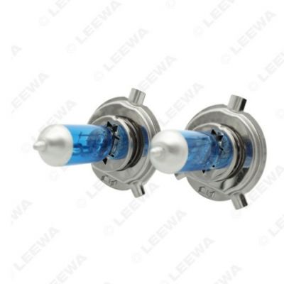 12V超白光汽車大燈前照燈泡 汽車石英燈 H4鹵素燈泡 55W/100W