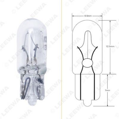 熱銷扁腳汽車小燈 12V 3W T6.5汽車儀表燈示寬燈 鹵素燈泡 暖白光